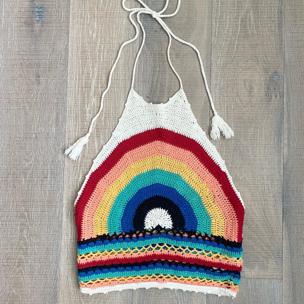 🌈 Forever 21 Crochet Halter Top